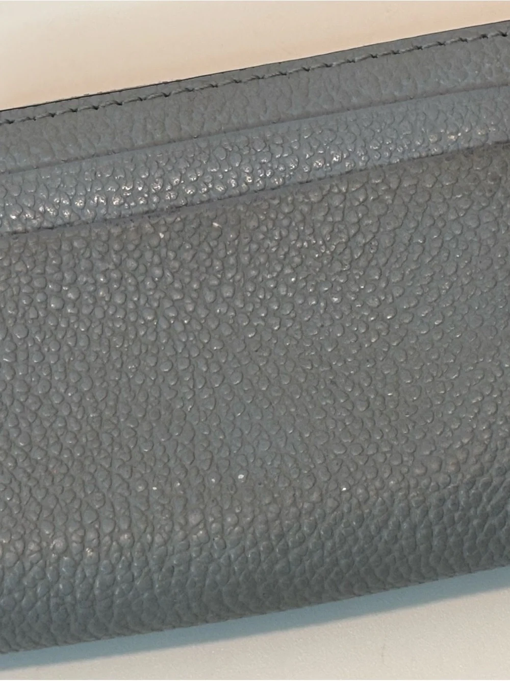 MICHAEL KORS ($138) Jet Set Travel Small  Steel Blue Pebbled Leather Wallet